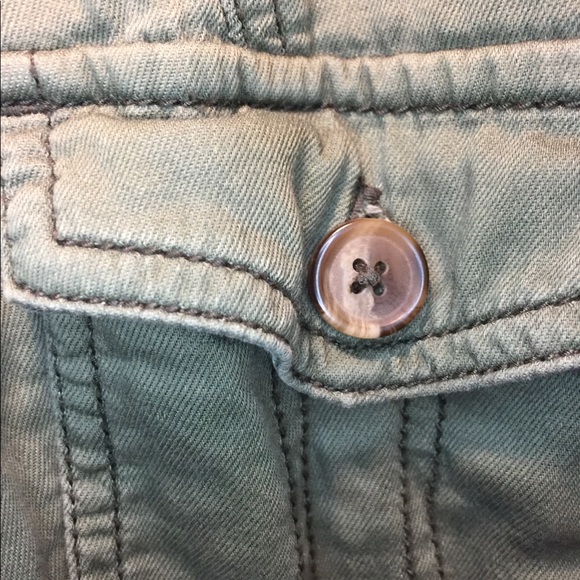 Army Green Lightweight Utility Jacket Cinch Waist - Picture 6 of 7